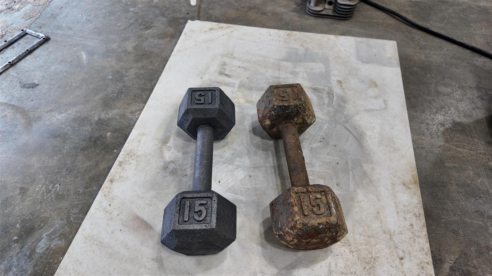 Barbell restoration - before and after